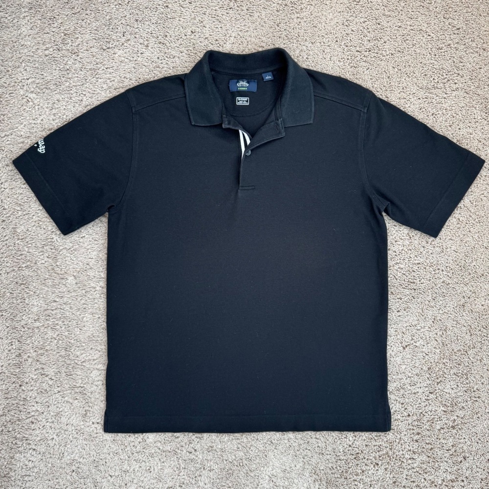 Callaway Golf Polo Mens Large‎ X Series Black Quick Dry Moisture Wicking Shirt